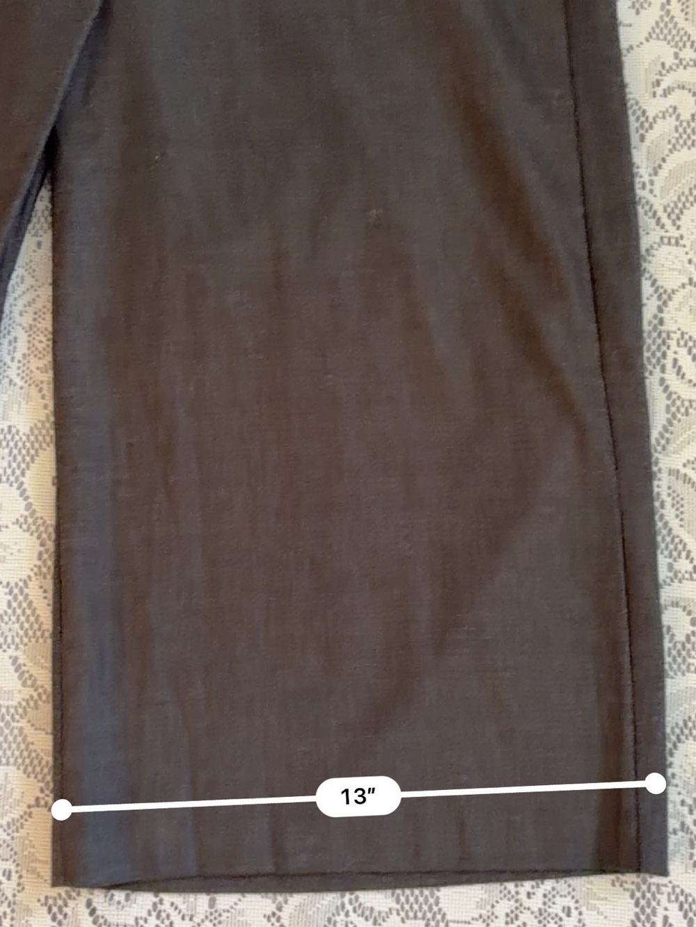 Eileen Fisher Heathered Stretch Flannel Twill Wool Sarong Pants in Charcoal Grey - Picture 8 of 10